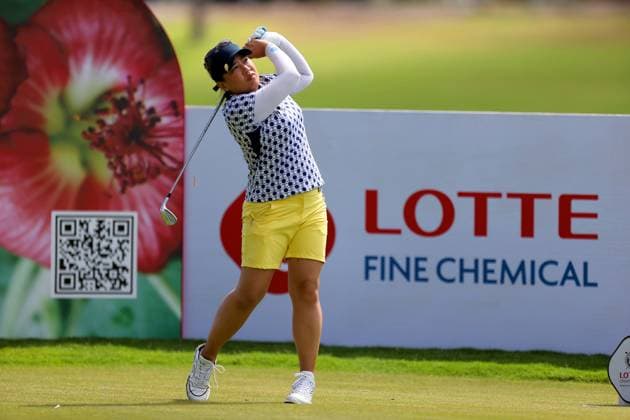 October 1, 2025 - Jasmine Suwannapura tees off during the first round of the 2025 LOTTE Championship Presented By Hoakalei at Hoakalei Country Club in Ewa Beach, HI - CSM Ewa Beach USA - ZUMAc04_ 20251001_zma_c04_242 Copyright: xAndrewxLeex