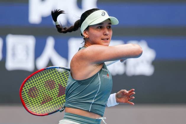 BEIJING, CHINA - OCTOBER 02: Eva Lys of Germany competes in the Women s Singles Quarterfinal match against Coco Gauff of the United States on day 11 of the 2025 China Open at the National Tennis Center on October 2, 2025 in Beijing, China.  Copyright: xVCGx 111594610380