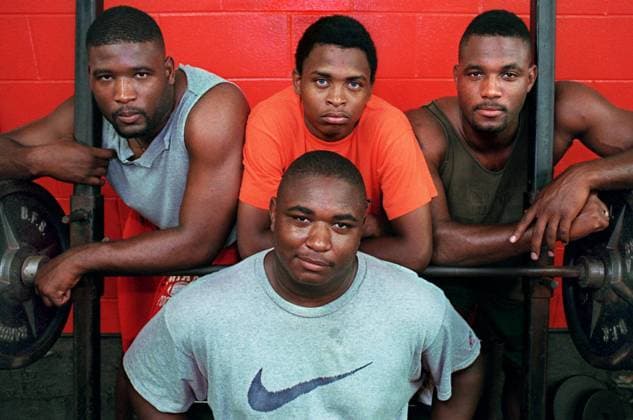 Florida News - January 25, 2006 PT 50019 - - DELIVER TO: Reg sports - - 6 26 97 - - Zephyrhills CAPTION INFO: The Pickett family has quite a knack for playing football. From left, Booker Pickett cq, 22, plays for the Indianapolis Colts, Damien Pickett cq, 19, will head to North Dakota University this fall on a scholarship, Rubin P.J. Pickett cq, 25, is trying to get on with the Tampa Bay Buccaneers, and, front row, Ryan Pickett cq, a senior at Zephyrhills High School, is being heavily recruited by colleges this summer. Copyright: xStxPetersburgxTimesx ZEPHYRHILLS USA - ZUMA0827 19970701_zaf_s70_042 Copyright: xIMAGO StxPetersburgxTimesx