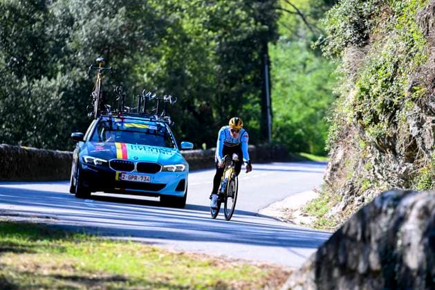 UEC 2025 Road European Championship, EM, Europameisterschaft Drome-Ardeche Media Activities 02 10 2025 LORIOL-SUR-DROME, FRANCE - OCTOBER 02 : Evenepoel Remco (Belgium) pictured during a training session ahead of the Men Elite cycling road race of the 2025 UEC Road European Championship Drome-Ardeche 10th edition an UCI Continental Championships cycling race on October 2, 2025 in Loriol-sur-Drome, France, 02 10 2025 Loriol-sur-Drome France  Copyright: xVincentxKalutx