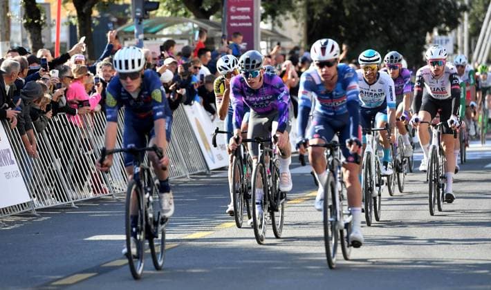 Croatia, Rijeka, 021025. Gat Karolina Rijeka. Completion of the 3rd stage of the Cro Race 2025 cycling race at Karoline Rijeka Pier. In the photo: the end of the 3rd stage. Photo: Damir Skomrlj CROPIX Copyright: xxDamirxSkomrljx cro_race_rijeka5-021025