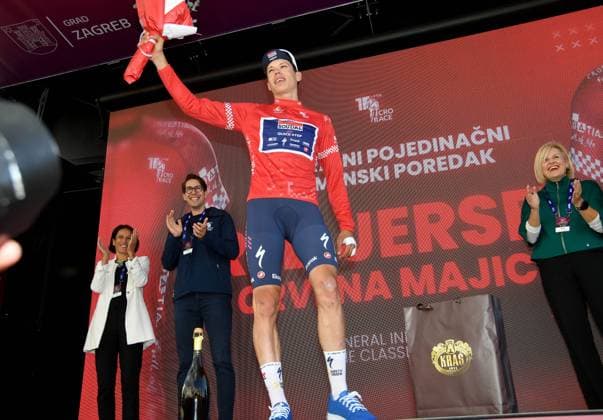Croatia, Rijeka, 021025. Gat Karolina Rijeka. Completion of the 3rd stage of the Cro Race 2025 cycling race at Karoline Rijeka Pier. In the photo: winner Paul Magnier. Photo: Damir Skomrlj CROPIX Copyright: xxDamirxSkomrljx cro_race_rijeka17-021025