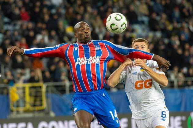 FC Dynamo Kyiv vs Crystal Palace FC. - UEFA Conference League Jean-Philippe Mateta, Oleksandr Yatsyk during UEFA Conference League match between FC Dynamo Kyiv and Crystal Palace FC at Arena Lublin in Lublin,Poland on October 02, 2025.NO SALES POLAND Lublin Poland  Copyright: xAndrzejxIwanczukx originalFilename:iwanczuk-fcdynamo251002_npjDf.jpg