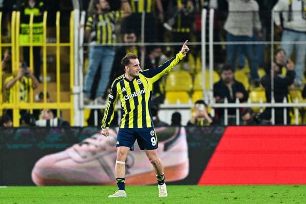 Fenerbahce v Nice - UEFA Europa League ISTANBUL, TURKIYE - OCTOBER 2: Kerem Akturkoglu (9) of Fenerbahce celebrates after scoring a goal during UEFA Europa League football match between Fenerbahce and Nice at Chobani Stadium in Istanbul, Turkiye on October 2, 2025 Serhat Cagdas Anadolu Istanbul Turkey. Editorial use only. Please get in touch for any other usage.  Copyright: x2025xAnadoluxSerhatxCagdasx