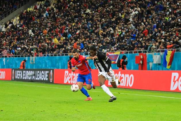 October 2, 2025, UEFA EUROPA LEAGUE, League phase, Matchday 2, FCSB vs Young Boys, Bucharest, National Arena Stadium 77 Joel Monteiro dribbles the opponent in speed