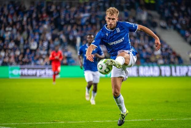 SOCCER - UEFA ECL, Poznan vs Rapid POZNAN,POLAND,02.OCT.25 - SOCCER - UEFA Conference League, KKS Lech Poznan vs SK Rapid Wien. Image shows Michal Gurgul (Poznan).  GEPAxpictures xKevinxHackner