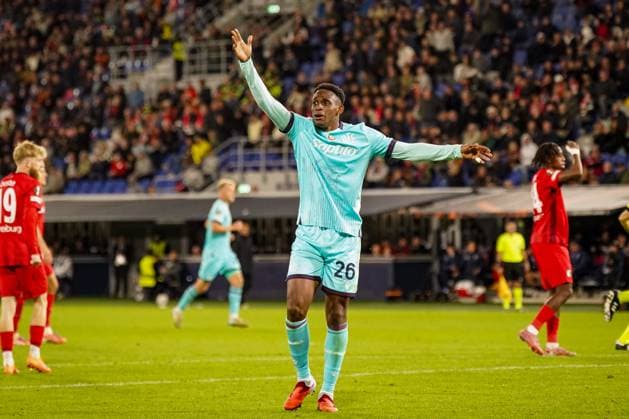 Fussball: UEFA Europa League 2025 26, 2. Spieltag - FC Bologna vs SC Freiburg - Renato Dall Ara (Bologna, Italien): Jhon Lucumi (Bologna, 26) Copyright: xJOERANxSTEINSIEKx