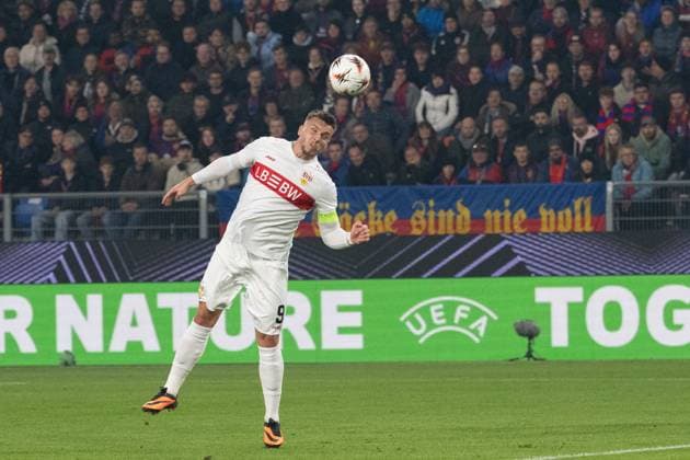 Torchance, Ermedin Demirovic (VfB Stuttgart, 09) SUI, FC Basel vs. VfB Stuttgart, Fussball, UEFA Europa League, Herren, 2. Spieltag, Spielzeit 2025 2026, 02.10.2025, SUI, FC Basel vs. VfB Stuttgart, Fussball, UEFA Europa League, Herren, 2. Spieltag, Spielzeit 2025 2026, 02.10.2025 Basel Copyright: xEibner-Pressefoto WolfgangxFrankx EP_WFK
