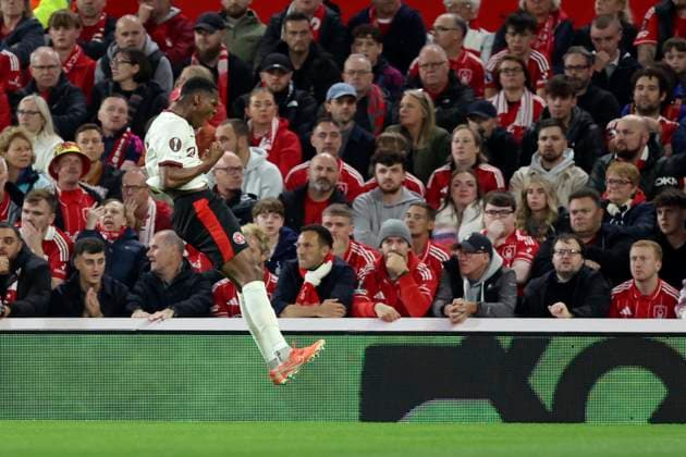Nottingham Forest FC v FC Midtjylland - UEFA Europa League 2025 26 League Phase MD2 Ousmane Diao of FC Midtjylland celebrates 1st goal during the UEFA Europa League 2025 26 League Phase MD2 match between Nottingham Forest FC and FC Midtjylland at City Ground on October 2, 2025 in Nottingham, England. Nottingham City Ground England United Kingdom Copyright: xEdxSykes Sportsphoto APLx 14136726