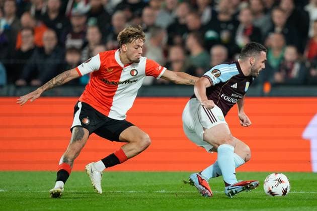 ROTTERDAM, 02-10-2025, Stadium de Kuip , season 2025 2026 , Europa League football . Match between Feyenoord and Aston Villa , Picture shows Feyenoord player Luciano Valente Feyenoord - Aston Villa  x31325216x Copyright: