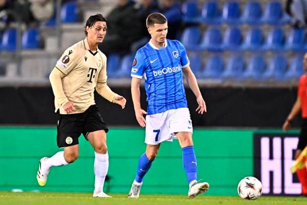 KRC Genk v Ferencvaros - UEFA Europa League GENK, BELGIUM - OCTOBER 02 : Steuckers Jarne forward of KRC Genk during the UEFA Europa League 2025 26 League Phase MD2 match between KRC Genk and Ferencvaros on October 2, 2025 in Genk, Belgium, 02 10 2025 Genk Belgium  Copyright: xTomasxSiskx