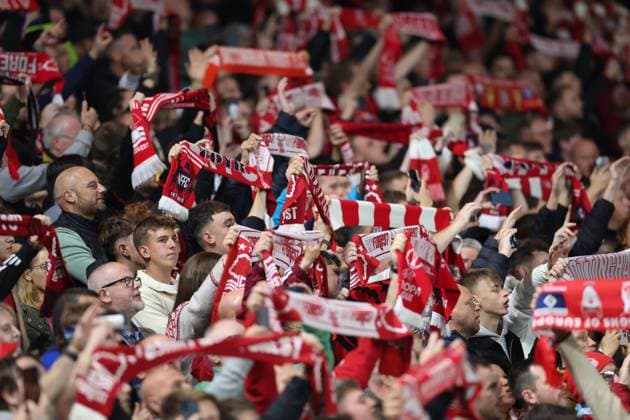 Nottingham Forest v FC Midtjylland UEFA Europa League Nottingham Forest Fans during the UEFA Europa League match at the City Ground, Nottingham UK Newspapers OUT Copyright: xAndyxSumnerx FIL-22309-0028