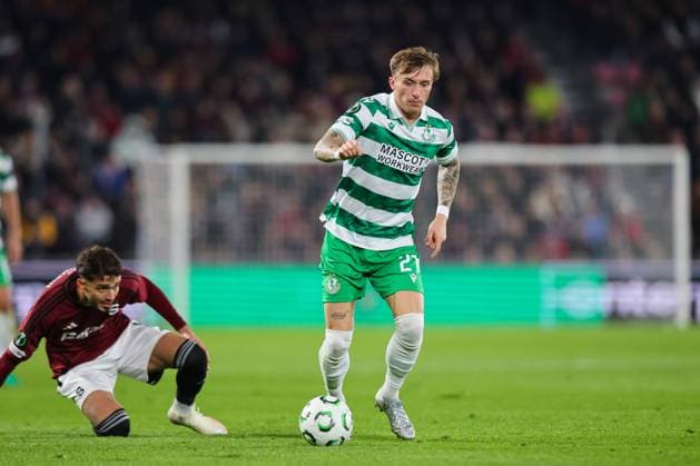 UEFA Europa Conference League Group Phase, Stadion Letna, Prague, Czech Republic 2 10 2025 Sparta Praha vs Shamrock Rovers Rovers Danny Grant Danny Grant 2 10 2025  Copyright: x INPHO RyanxByrnex RB1_5550