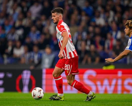 October 2, 2025, Porto, Porto, Portugal: TOMAS HANDEL from Red Star Belgrade FK seen on action during the UEFA Europe League 2025 26 match between FC Porto and Red Star Belgrade FK on October 02, 2025 at EstoÂ¡dio do Dragao, Porto, Portugal Porto Portugal - ZUMAl192 20251002_zsp_l192_029 Copyright: xMiguelxLemosx