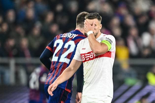 Ermedin DemiroviÄ? (VfB Stuttgart) gestures looks dejected during the UEFA Europa League 2025 26 League Phase MD2 match between FC Basel 1893 and VfB Stuttgart at St. Jakob-Park on October 2, 2025 in Basel, Switzerland. (Photo by Harry Langer DeFodi Images) Ermedin DemiroviÄ? VfB Stuttgart gestures looks dejected during the UEFA Europa League 2025 26 League Phase MD2 match between FC Basel 1893 and VfB Stuttgart at St Jakob Park on October 2, 2025 in Basel, Switzerland Photo by Harry Langer DeFodi Images