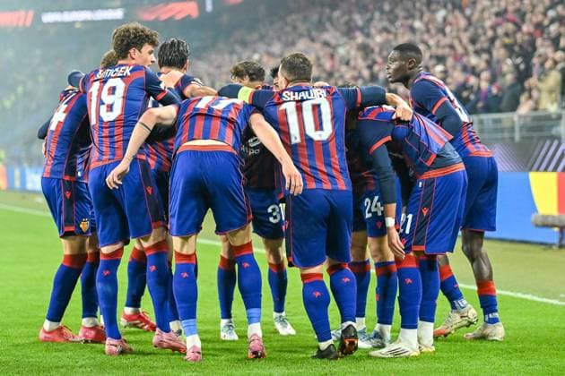 Jubel nach dem Tor zum 2:0 durch Xherdan Shaqiri (FC Basel, 10) CH, FC Basel - VfB Stuttgart, Fussball, Europa League, 2. Spieltag, Saison 2025 2026, 02.10.2025 CH, FC Basel - VfB Stuttgart, Fussball, Europa League, 2. Spieltag, Saison 2025 2026, 02.10.2025 Basel Copyright: xEibner-Pressefoto ThomasxHessx EP_THS