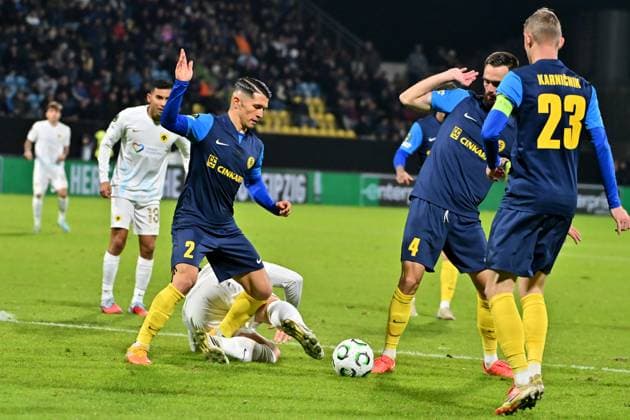 Celje, Slovenia, October 02nd 2025, Juanjo Nieto of Celje (CL) in action during the UEFA Conference League, League phase Matchday 1, between Celje (Slovenia) and AEK Athens (Greece) at Stadion Celje, Celje, Slovenia. (Photo by Igor Kupljenik Sports Press Photo) Copyright: xIgorxKupljenikx xSPPx Sportspressphoto_SPR36749