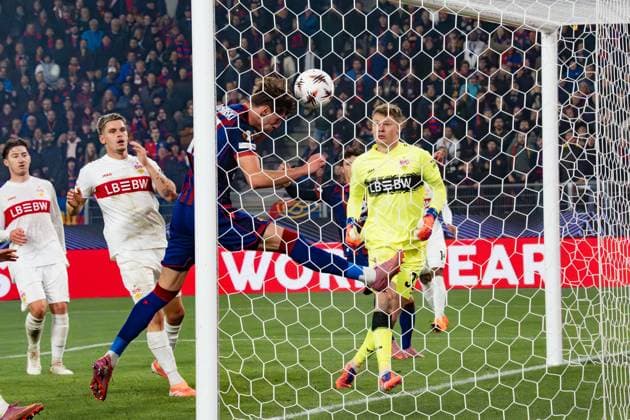 Schweiz: UEFA Europa League 2025 26, FC Basel 1893 vs VfB Stuttgart - St. Jakob-Park, Basel: Tor von Xherdan Shaqiri (10 Basel) Copyright: xKjetilxWaberx