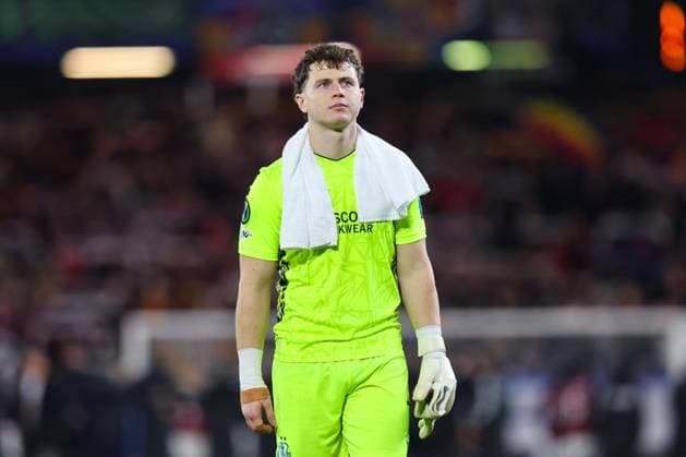 UEFA Europa Conference League Group Phase, Stadion Letna, Prague, Czech Republic 2 10 2025 Sparta Praha vs Shamrock Rovers Rovers goalkeeper Ed McGinty dejected after the match Ed McGinty dejected after the match 2 10 2025  Copyright: x INPHO RyanxByrnex RB1_9801