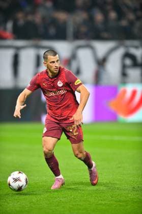 Sports : FOOTBALL - EUROPA LEAGUE - LYON v SALZBURG Stefan Lainer from RB Salzburg during the UEFA Europa League, League phase, Matchday 2 football match between Olympique Lyonnais and RB Salzburg on 2 October 2025 at Groupama Stadium in DÃ cines-Charpieu near Lyon, France - Photo Cyril Lestage DÃ cines-CharpieuFrance  Copyright: xCyrilxLestagex