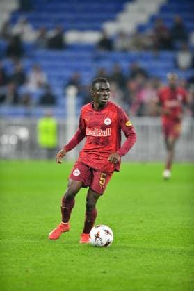 Sports : FOOTBALL - EUROPA LEAGUE - LYON v SALZBURG Soumaila Diabate of RB Salzburg during the UEFA Europa League, League phase, Matchday 2 football match between Olympique Lyonnais and RB Salzburg on 2 October 2025 at Groupama Stadium in DÃ cines-Charpieu near Lyon, France - Photo Cyril Lestage DÃ cines-CharpieuFrance  Copyright: xCyrilxLestagex
