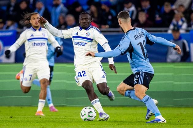 SLOVAN BRATISLAVA - STRASBOURG Abdoul Ouattara of Strasbourg during league phase of UEFA Conference league football match between SK Slovan Bratislava and RC Strasbourg Alsace. Bratislava, Slovakia, October 02, 2025. Copyright: xx 080A1564