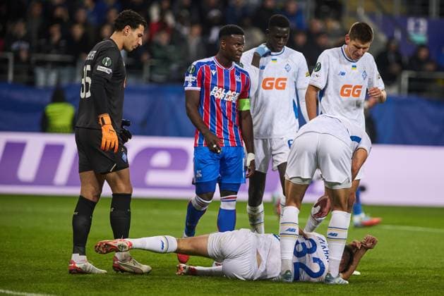 2025.10.02 Lublin Pilka nozna UEFA Liga Konferencji Europy sezon 2025 2026 Dinamo Kijow - Crystal Palace N z Ruslan Neshcheret Taras Mykhavko Marc Guehi Foto Ireneusz Wnuk PressFocus 2025.10.02 Lublin Football UEFA Conference League season 2025 2026 Dinamo Kyiv - Crystal Palace Ruslan Neshcheret Taras Mykhavko Marc Guehi Credit: Ireneusz Wnuk PressFocus NEWSPIX.PL --- newspix.pl 