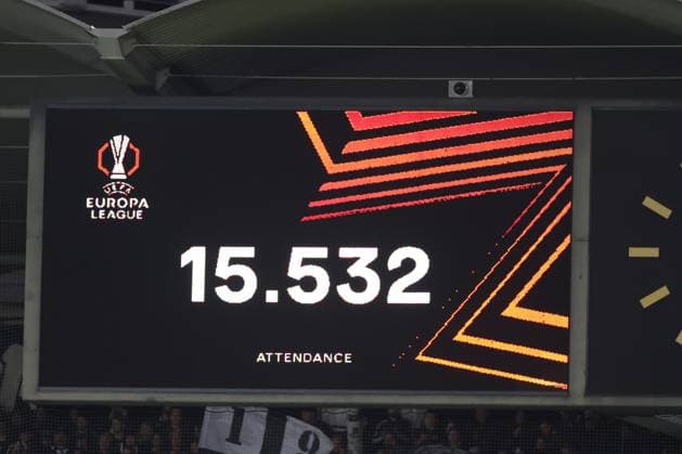 UEFA Europa League: SK Sturm Graz vs. Rangers FC, 02.10.2025 UEFA Europa League Spiel zwischen SK Sturm Graz und Rangers FC. Spannung, Emotionen und Fußball auf höchstem europäischen Niveau. Das Bild zeigt Zuschauerzahl. Copyright: xBEAUTIFULxSPORTS Rainerx