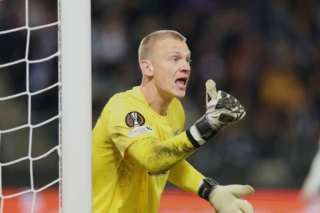 UEFA Europa League: SK Sturm Graz vs. Rangers FC, 02.10.2025 UEFA Europa League Spiel zwischen SK Sturm Graz und Rangers FC. Spannung, Emotionen und Fußball auf höchstem europäischen Niveau. Das Bild zeigt Oliver Christensen (STU). Copyright: xBEAUTIFULxSPORTS Rainerx