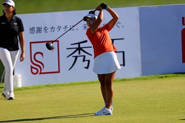 October 2, 2025 - Honorine Nobuta Ferry tees off during the second round of the 2025 LOTTE Championship Presented By Hoakalei at Hoakalei Country Club in Ewa Beach, HI - CSM Ewa Beach USA - ZUMAc04_ 20251002_zma_c04_018 Copyright: xAndrewxLeex