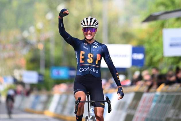 UEC 2025 Road European Championship, EM, Europameisterschaft Drome-Ardeche 03 10 2025 GUILHERAND-GRANGES, FRANCE - OCTOBER 03 : Paula BLASI CAIROL (Spain) wins during the Women U23 cycling road race of the 2025 UEC Road European Championship Drome-Ardeche 10th edition an UCI Continental Championships cycling race of 85.7 km with start in Guilherand-Granges and finish in Guilherand-Granges on October 3, 2025 in Guilherand-Granges, France, 03 10 2025 Guilherand-Granges France  Copyright: xVincentxKalutx