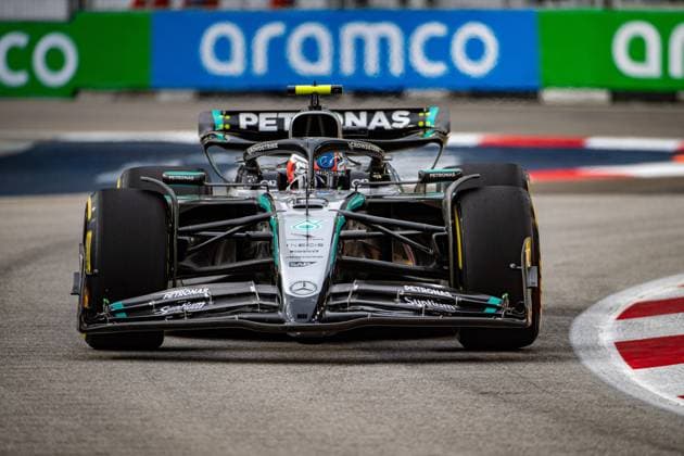 Formel 1 GP Singapur. Freitag, 03.10.2025 Andrea Kimi Antonelli 12, Mercedes-AMG Petronas F1 Team; Formel 1 GP Singapur. Freitag, 03.10.2025 Copyright: xBEAUTIFULxSPORTS Erlhofx