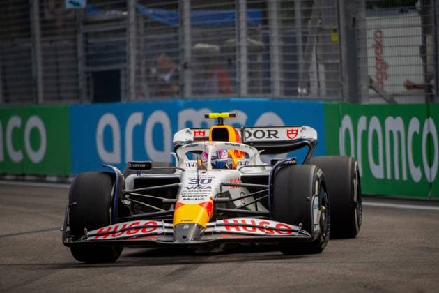 Formel 1 GP Singapur. Freitag, 03.10.2025 Liam Lawson 30, Visa Cash App RB Formula One Team; Formel 1 GP Singapur. Freitag, 03.10.2025 Copyright: xBEAUTIFULxSPORTS Erlhofx