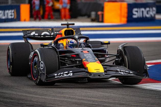 Formel 1 GP Singapur. Freitag, 03.10.2025 Max Verstappen 1, Oracle Red Bull Racing; Formel 1 GP Singapur. Freitag, 03.10.2025 Copyright: xBEAUTIFULxSPORTS Erlhofx