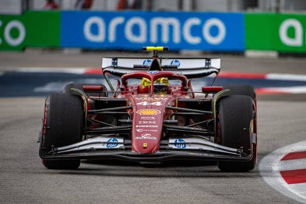 Formel 1 GP Singapur. Freitag, 03.10.2025 Lewis Hamilton 44, Scuderia Ferrari; Formel 1 GP Singapur. Freitag, 03.10.2025 Copyright: xBEAUTIFULxSPORTS Erlhofx