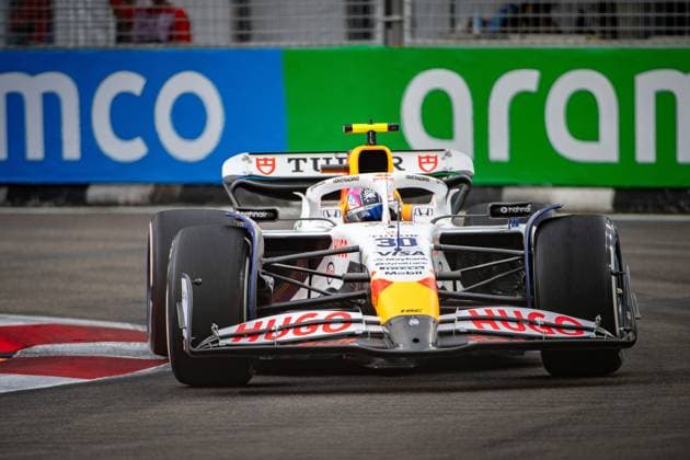 Formel 1 GP Singapur. Freitag, 03.10.2025 Liam Lawson 30, Visa Cash App RB Formula One Team; Formel 1 GP Singapur. Freitag, 03.10.2025 Copyright: xBEAUTIFULxSPORTS Erlhofx
