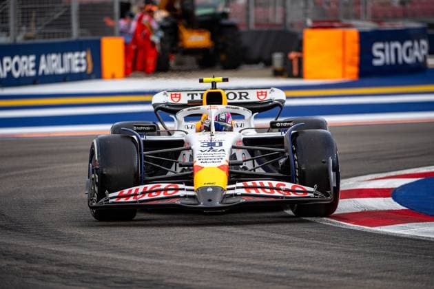 Formel 1 GP Singapur. Freitag, 03.10.2025 Liam Lawson 30, Visa Cash App RB Formula One Team; Formel 1 GP Singapur. Freitag, 03.10.2025 Copyright: xBEAUTIFULxSPORTS Erlhofx