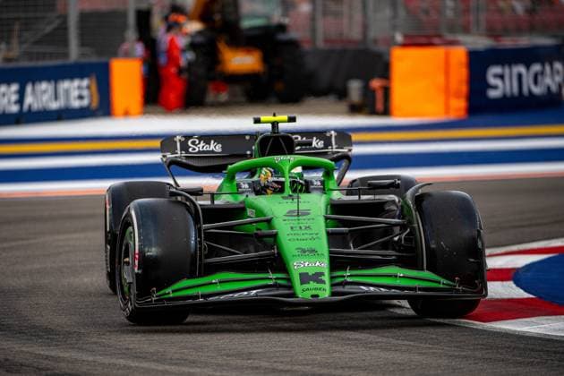 Formel 1 GP Singapur. Freitag, 03.10.2025 Gabriel Bortoleto 5, Stake F1 Team Kick Sauber; Formel 1 GP Singapur. Freitag, 03.10.2025 Copyright: xBEAUTIFULxSPORTS Erlhofx