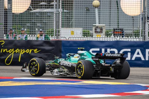 Formel 1 GP Singapur. Freitag, 03.10.2025 Fernando Alonso 14, Aston Martin Aramco F1 Team; Formel 1 GP Singapur. Freitag, 03.10.2025 Copyright: xBEAUTIFULxSPORTS Erlhofx