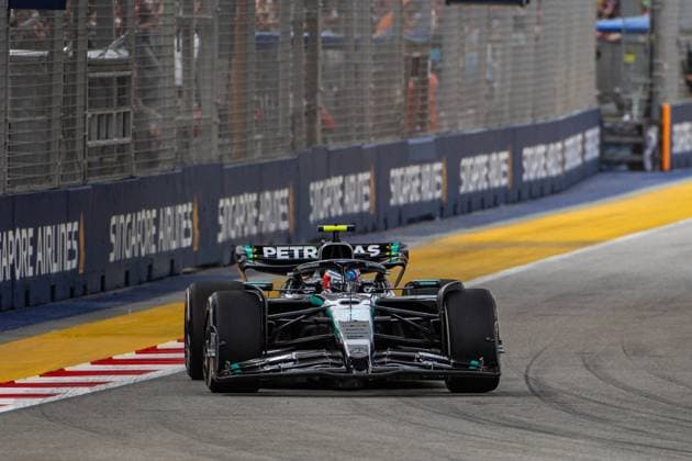 Formel 1 GP Singapur. Freitag, 03.10.2025 Andrea Kimi Antonelli 12, Mercedes-AMG Petronas F1 Team; Formel 1 GP Singapur. Freitag, 03.10.2025 Copyright: xBEAUTIFULxSPORTS Erlhofx