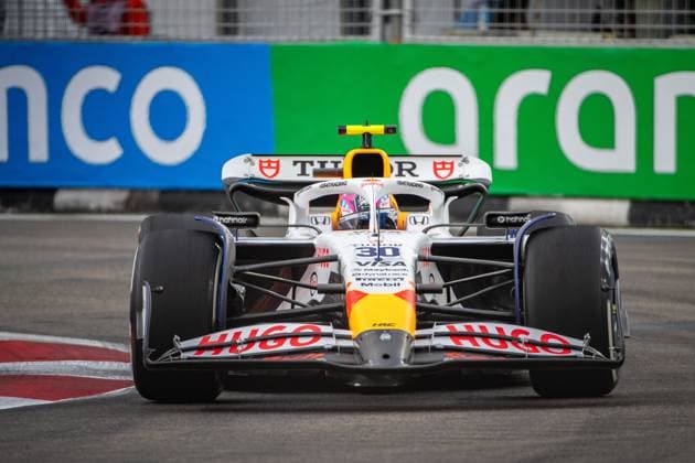 Formel 1 GP Singapur. Freitag, 03.10.2025 Liam Lawson 30, Visa Cash App RB Formula One Team; Formel 1 GP Singapur. Freitag, 03.10.2025 Copyright: xBEAUTIFULxSPORTS Erlhofx