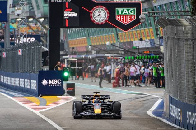 Formel 1 GP Singapur. Freitag, 03.10.2025 Max Verstappen 1, Oracle Red Bull Racing; Formel 1 GP Singapur. Freitag, 03.10.2025 Copyright: xBEAUTIFULxSPORTS Erlhofx