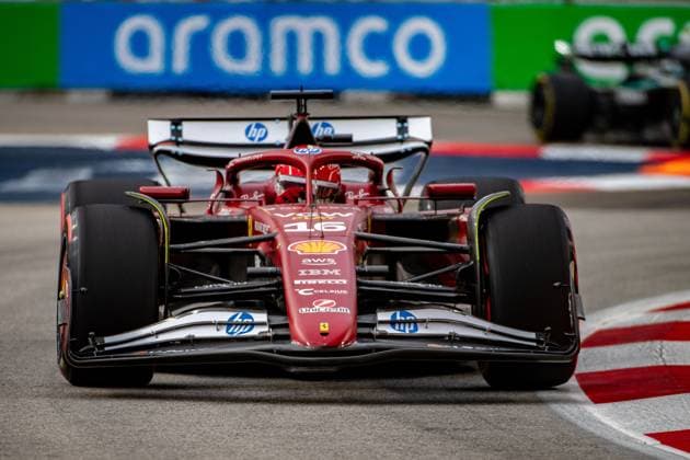 Formel 1 GP Singapur. Freitag, 03.10.2025 Charles Leclerc 16, Scuderia Ferrari; Formel 1 GP Singapur. Freitag, 03.10.2025 Copyright: xBEAUTIFULxSPORTS Erlhofx