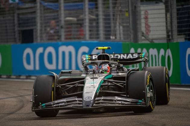 Formel 1 GP Singapur. Freitag, 03.10.2025 Andrea Kimi Antonelli 12, Mercedes-AMG Petronas F1 Team; Formel 1 GP Singapur. Freitag, 03.10.2025 Copyright: xBEAUTIFULxSPORTS Erlhofx