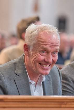 Verleihung des Memminger Freiheitspreises 1525 an den früheren SC Freiburg Trainer Christian Streich in der evangelischen Kirche St. Martin. lachender und schmunzelnder Christian Streich Foto:Eibner Pressefoto Eky Eibner Verleihung des Memminger Freiheitspreises 1525 an den früheren SC Freiburg Trainer Christian Streich Memmingen Copyright: xEibner-Pressefotox EP_EER