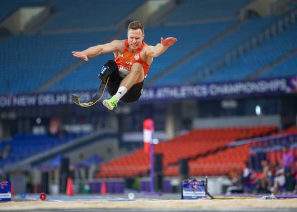 Sport Bilder des Tages New Delhi 2025 World Para Athletics Championships, India, 01.10.2025 (Photo by Marcus Hartmann) Markus Rehm of Team Germany during the Men s Long Jump T64 at New Delhi 2025 World Para Athletics Championships, India, 03.10.2025 (Photo by Marcus Hartmann) Markus Rehm von Team Deutschland während des Weitsprung der Männer Klasse T64 in New Delhi 2025 World Para Athletics Championships, India, 03.10.2025 (Photo by Marcus Hartmann) *** New Delhi 2025 World Para Athletics Championships, India, 01 10 2025 Photo by Marcus Hartmann Markus Rehm of Team Germany during the Men s Long Jump T64 at New Delhi 2025 World Para Athletics Championships, India, 03 10 2025 Photo by Marcus Hartmann Markus Rehm of Team Germany during the Men s Long Jump T64 at New Delhi 2025 World Para Athletics Championships, India, 03 10 2025 Photo by Marcus Hartmann Copyright: xBEAUTIFULxSPORTS MarcusxHartmannx