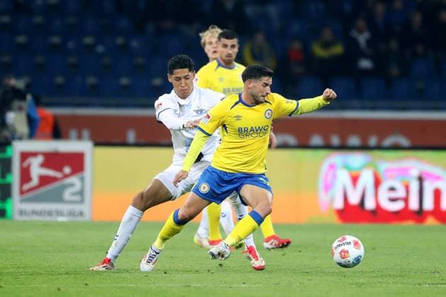 Braunschweig vs. Paderborn, 2. BL Braunschweig, 03.10.2025, FUßBALL - Eintracht Braunschweig vs. SC Paderborn, 2. BL, Saison 2025 26. Robin Heußer (Eintracht Braunschweig) Braunschweig