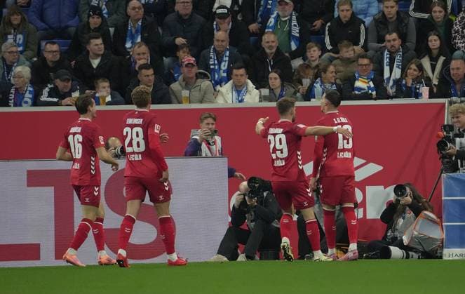 GER, 1.FBL, TSG Hoffenheim vs 1.FC Köln 03.10.2025, PreZero Arena, Sinsheim, GER, 1.FBL, TSG Hoffenheim vs 1.FC Köln , im Bild Said El Mala (Köln) freut sich über das Tor zum 0:1. DFL regulations prohibit any use of photographs as image sequences and or quasi-video.