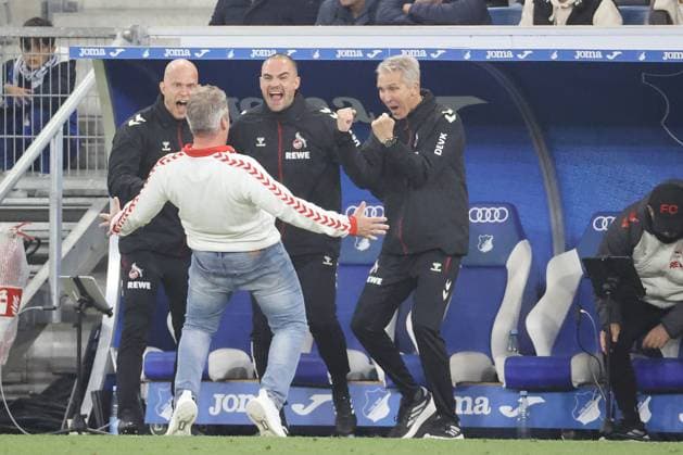 03.10.2025, xtvx, Fussball 1.Bundesliga, TSG 1899 Hoffenheim - 1.FC Köln v.l. Trainer Lukas Kwasniok (1. FC Koeln) nach dem Spiel, after the match (DFL DFB REGULATIONS PROHIBIT ANY USE OF PHOTOGRAPHS as IMAGE SEQUENCES and or QUASI-VIDEO) Sinsheim
