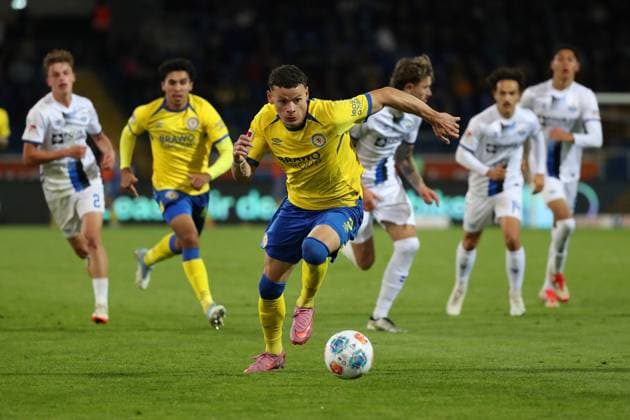 Braunschweig vs. Paderborn, 2. BL Braunschweig, 03.10.2025, FUßBALL - Eintracht Braunschweig vs. SC Paderborn, 2. BL, Saison 2025 26. Erencan Yardimici (Eintracht Braunschweig) Braunschweig